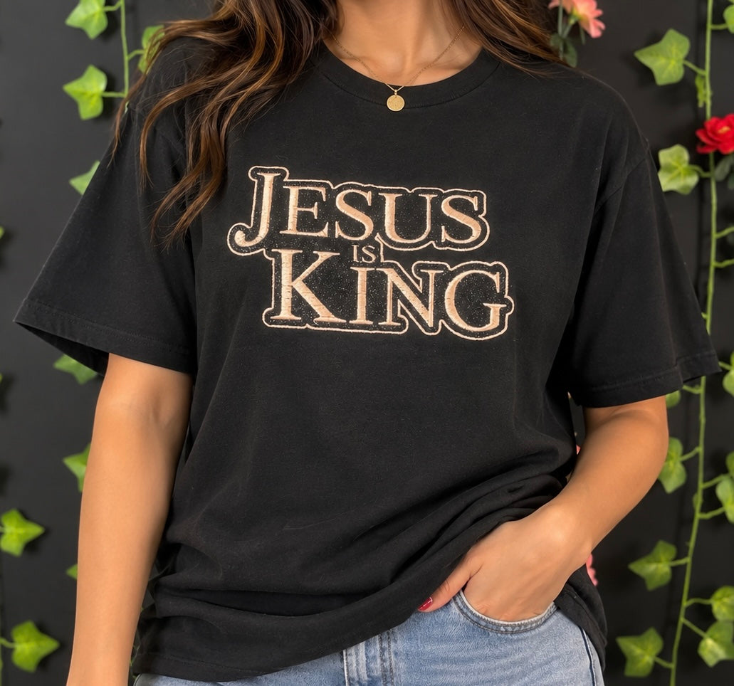 Jesus is King w/ Glitter