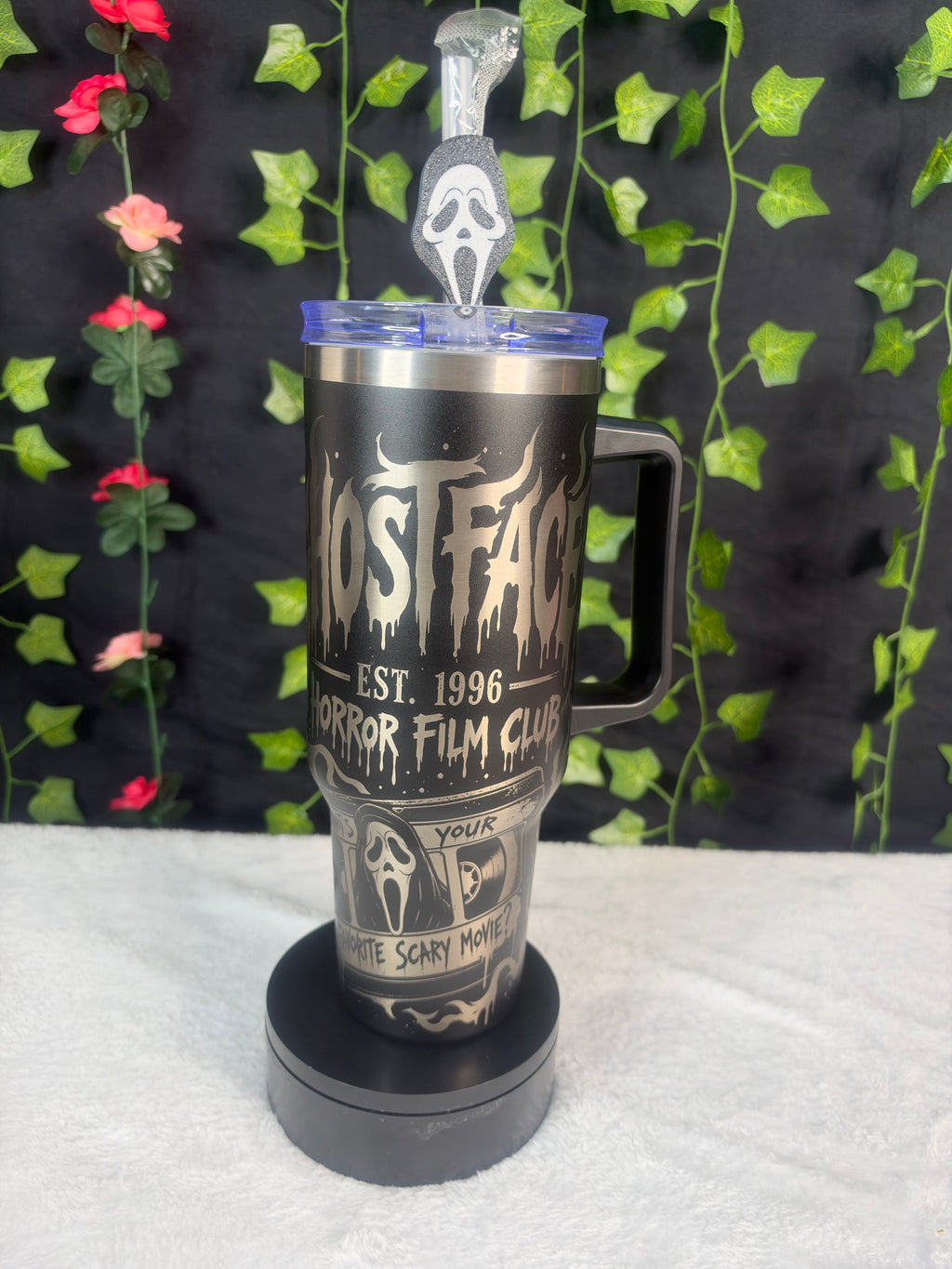 Ghost face Laser Engraved Tumbler