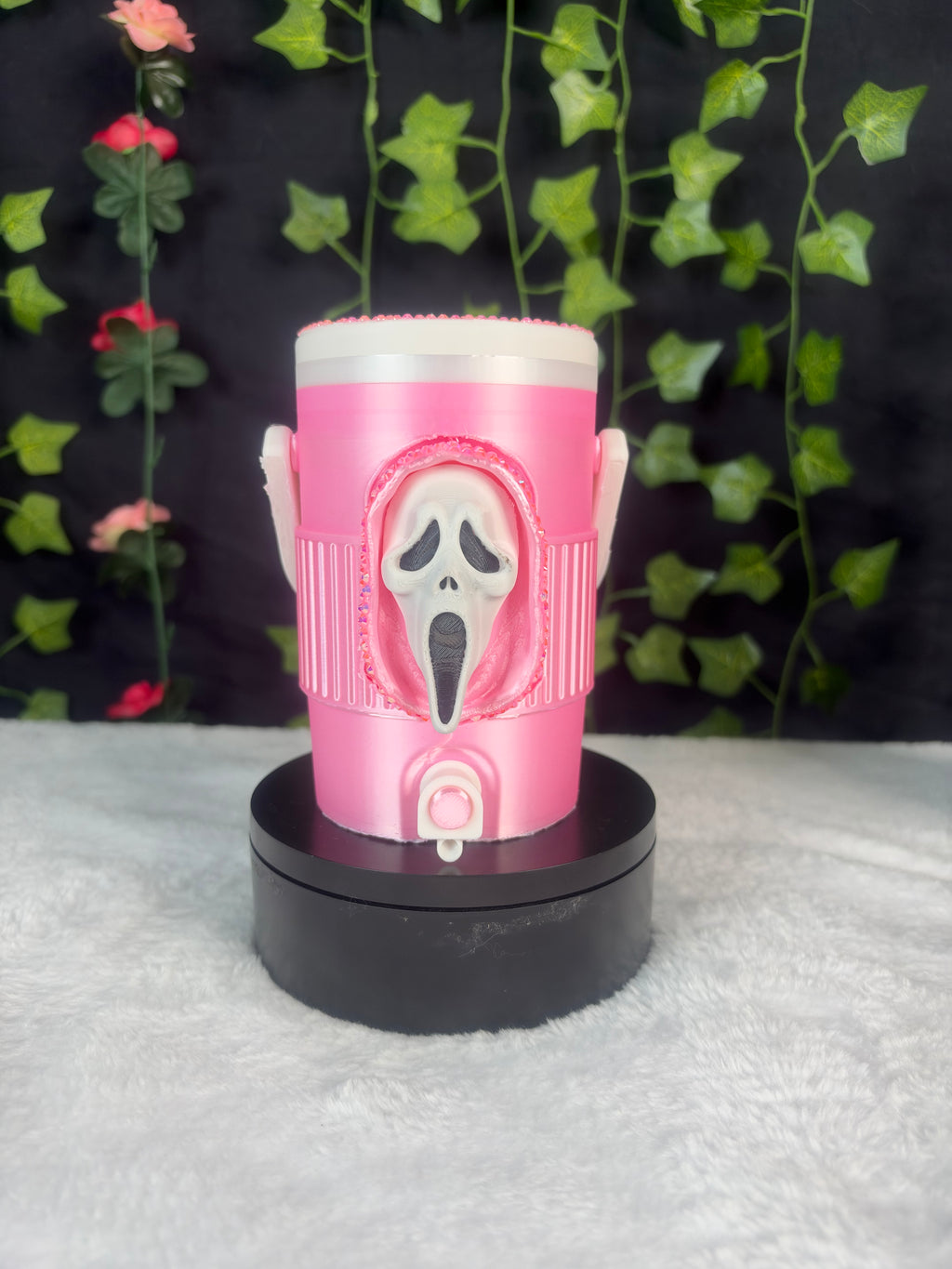 Pink Ghost Can Holder