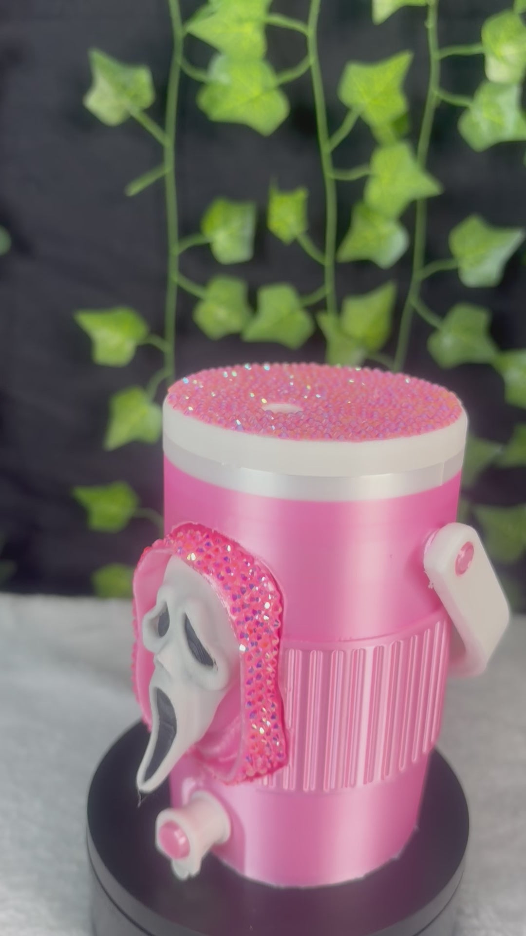 Pink Ghost Can Holder