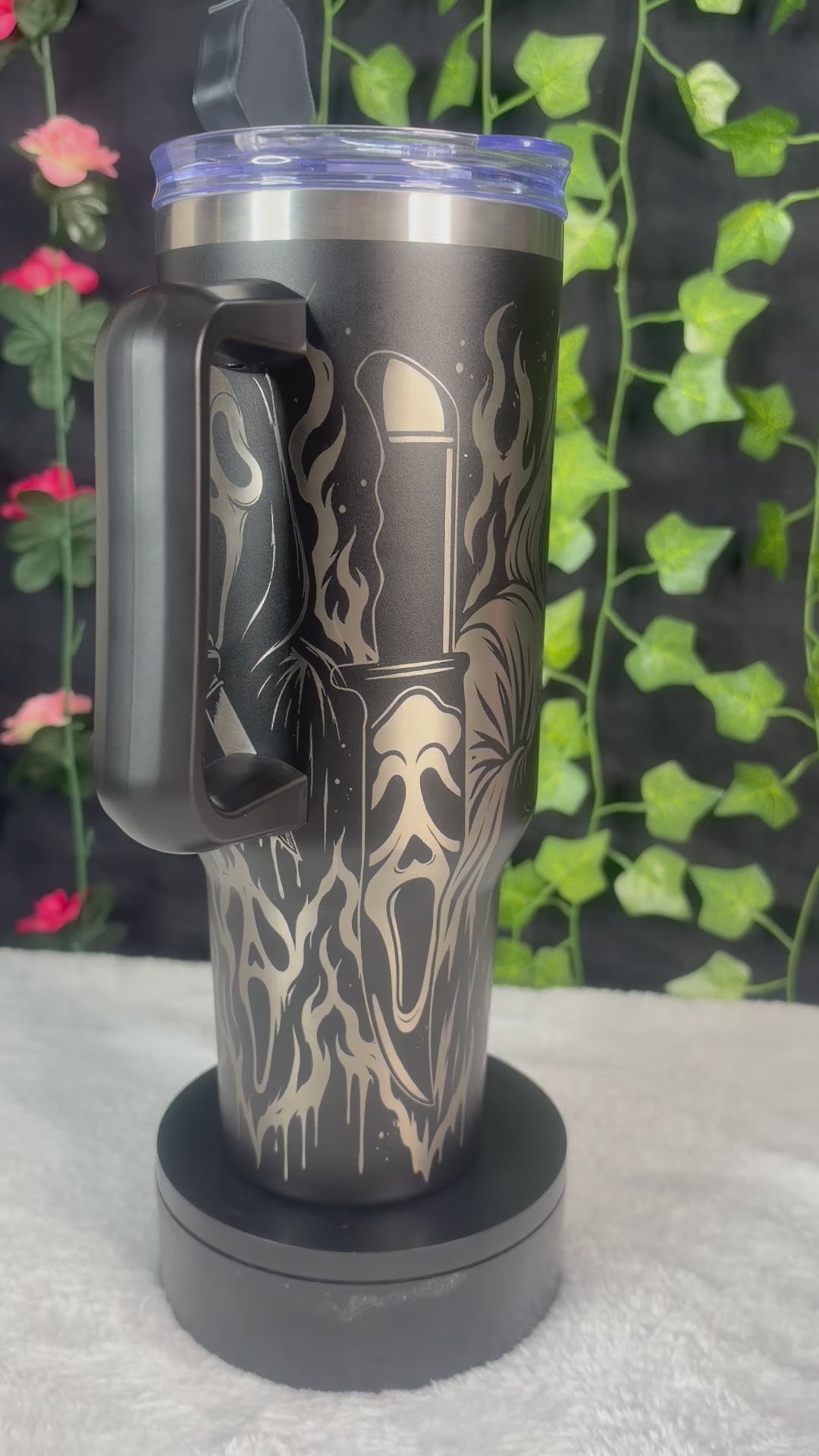 Ghost face Laser Engraved Tumbler